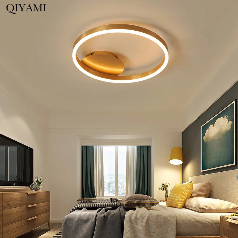 Creative Round Circle Chandeliers For Bedroom