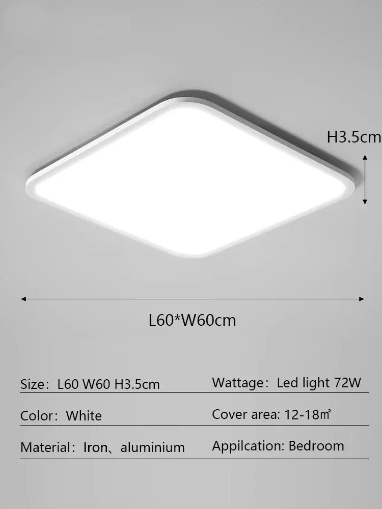 Modern Ultra-Thin Rectangular Ceiling Lamp
