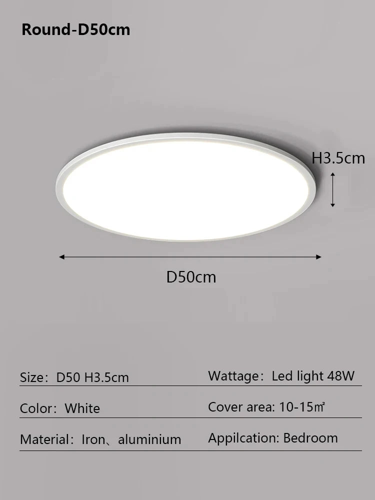 Modern Ultra-Thin Rectangular Ceiling Lamp