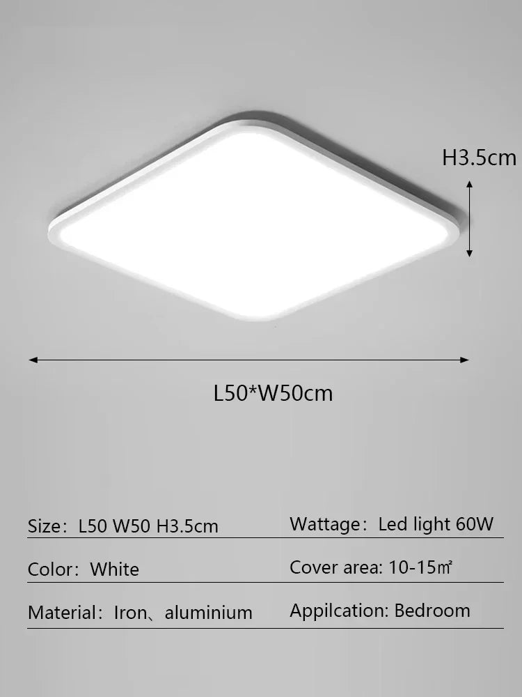 Modern Ultra-Thin Rectangular Ceiling Lamp