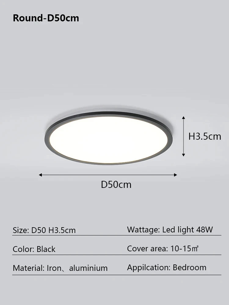 Modern Ultra-Thin Rectangular Ceiling Lamp