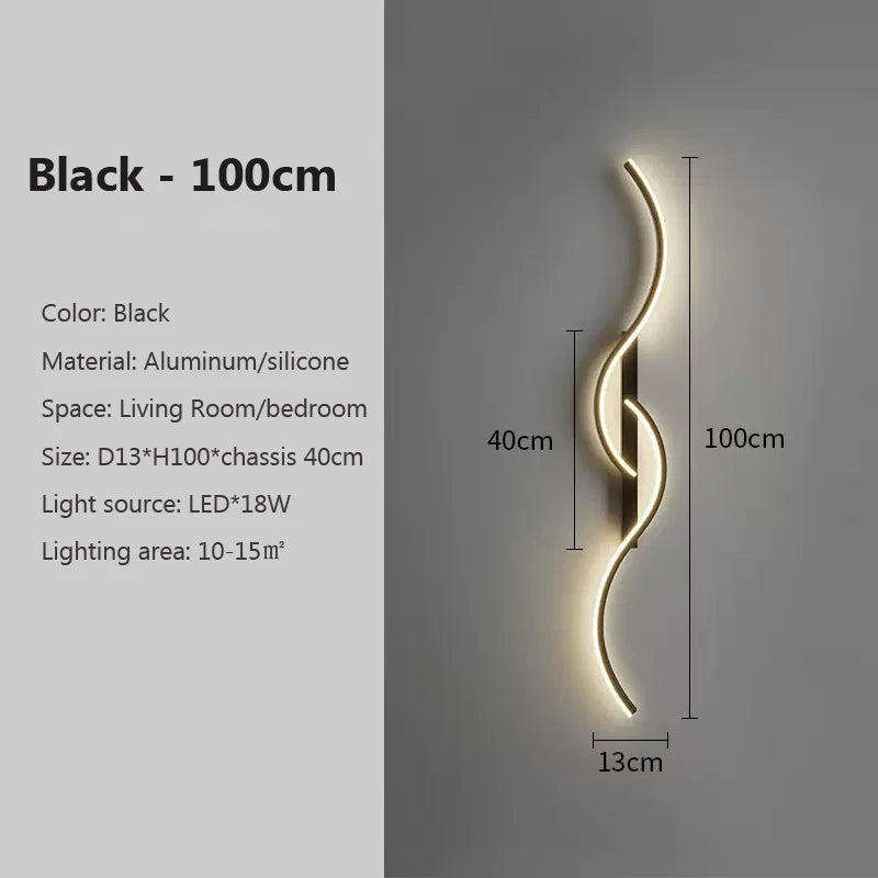 Bedside Long Strip Wall Lamp