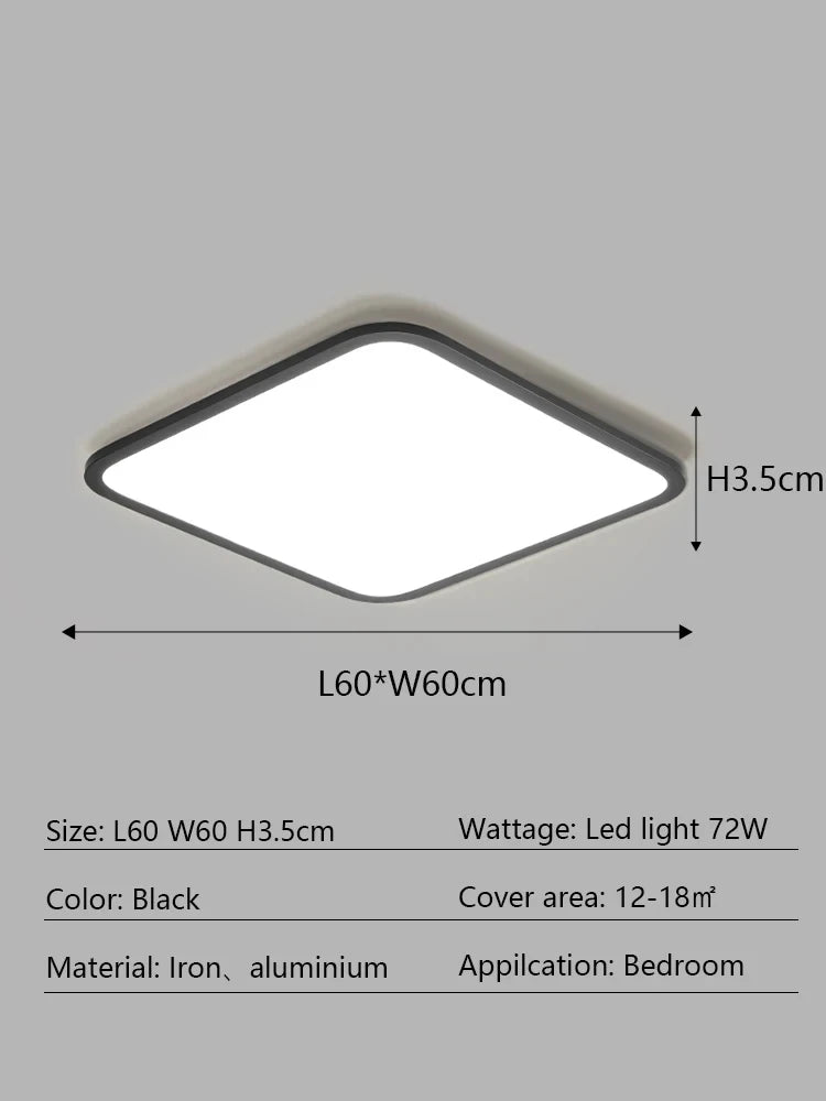 Modern Ultra-Thin Rectangular Ceiling Lamp