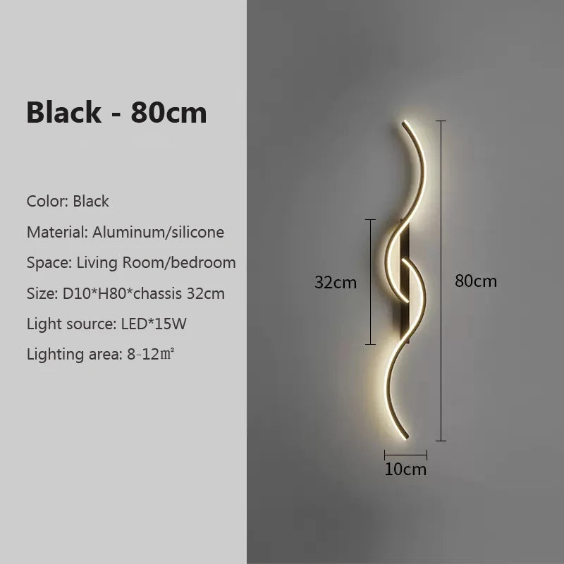 Bedside Long Strip Wall Lamp