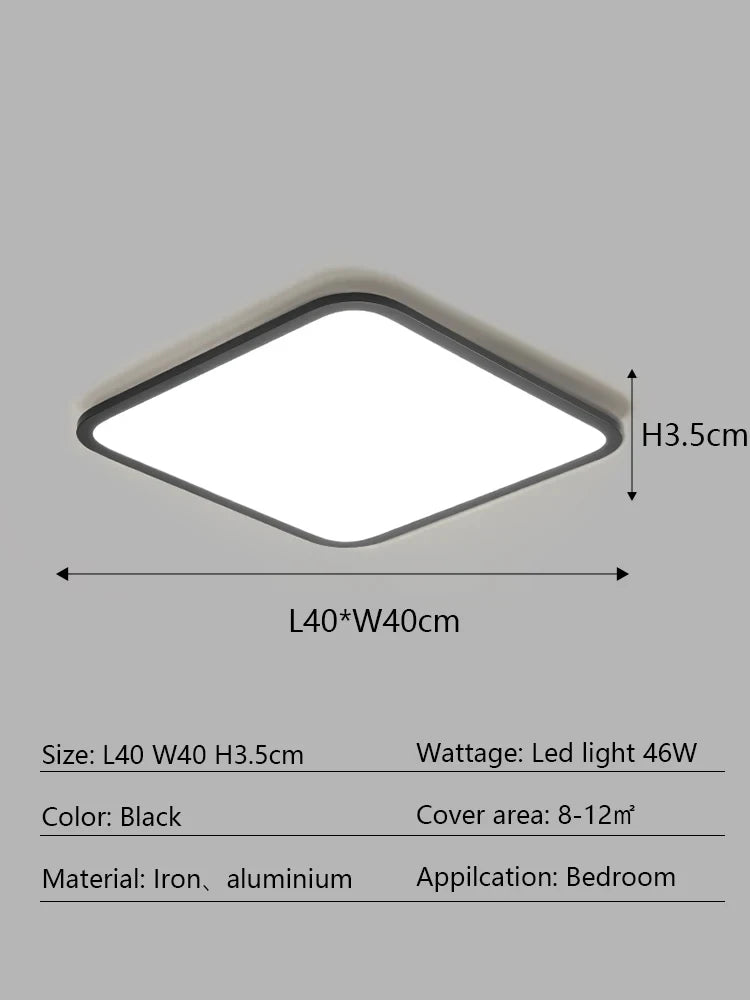 Modern Ultra-Thin Rectangular Ceiling Lamp