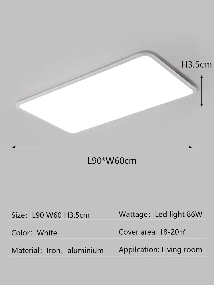 Modern Ultra-Thin Rectangular Ceiling Lamp