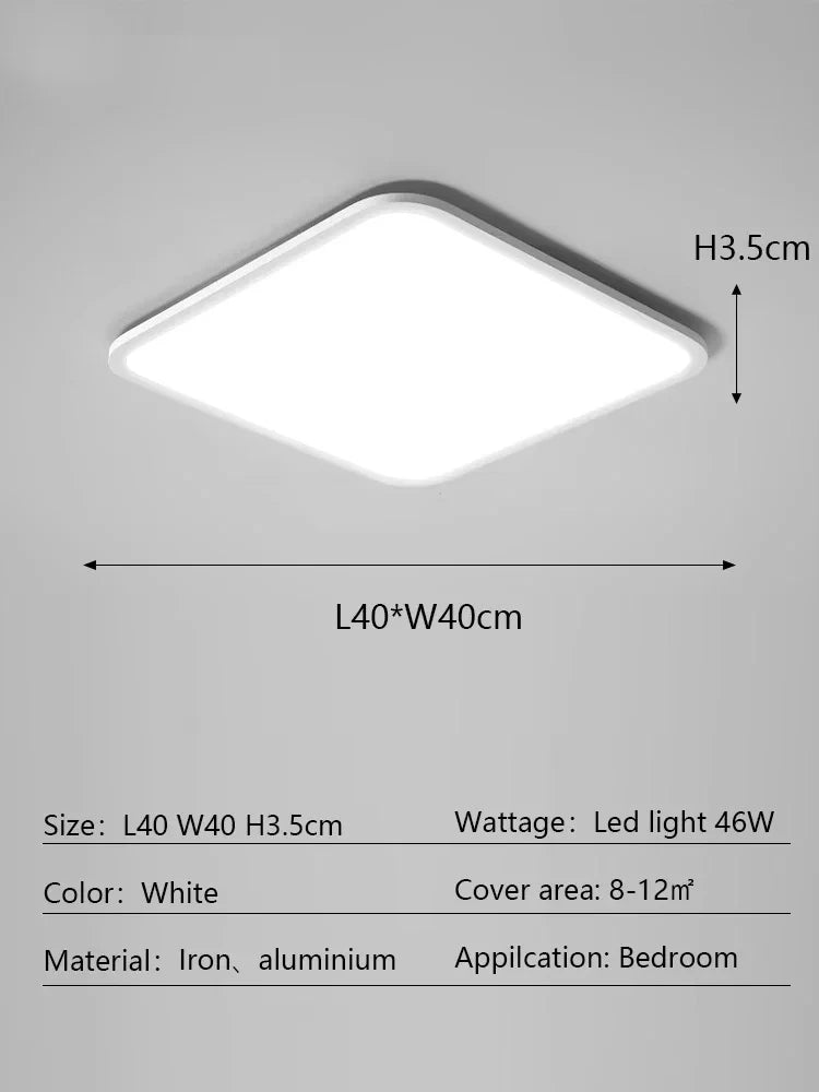 Modern Ultra-Thin Rectangular Ceiling Lamp