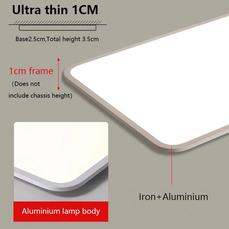 Modern Ultra-Thin Rectangular Ceiling Lamp