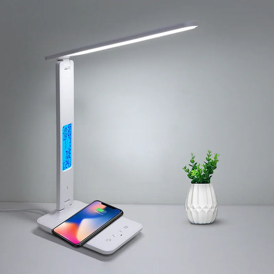Wireless Charging Desk Lamp With Alarm Clock