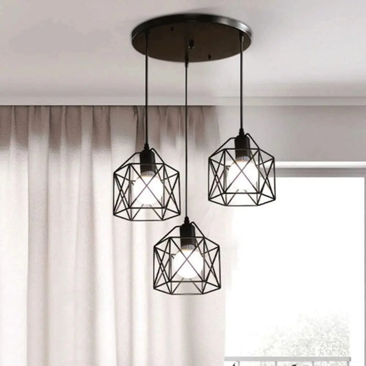 Vintage Pendant 3 head Hanging Lamp