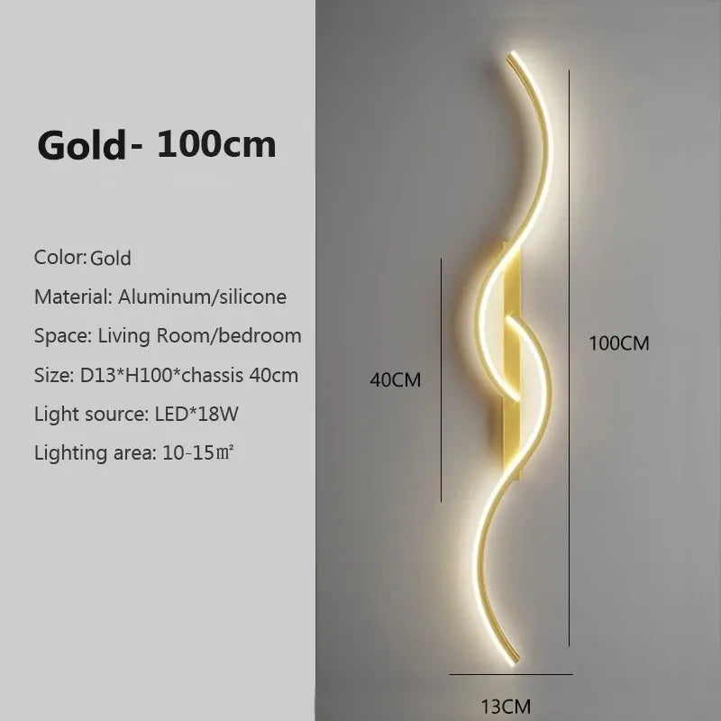 Bedside Long Strip Wall Lamp