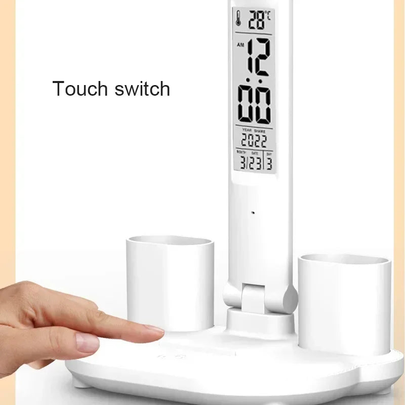 Clock Desk Lamp For Study Reading