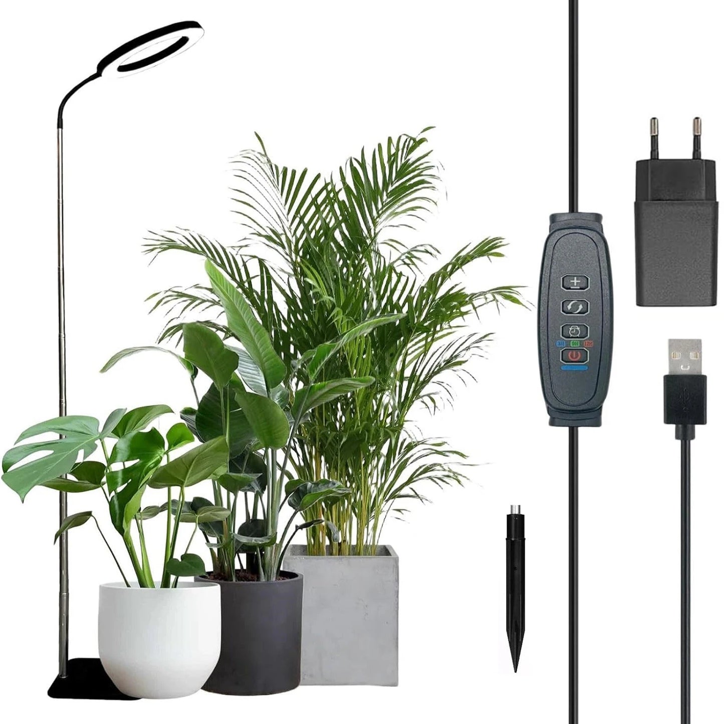 Full Spectrum Halo Plants & Floor Lamp